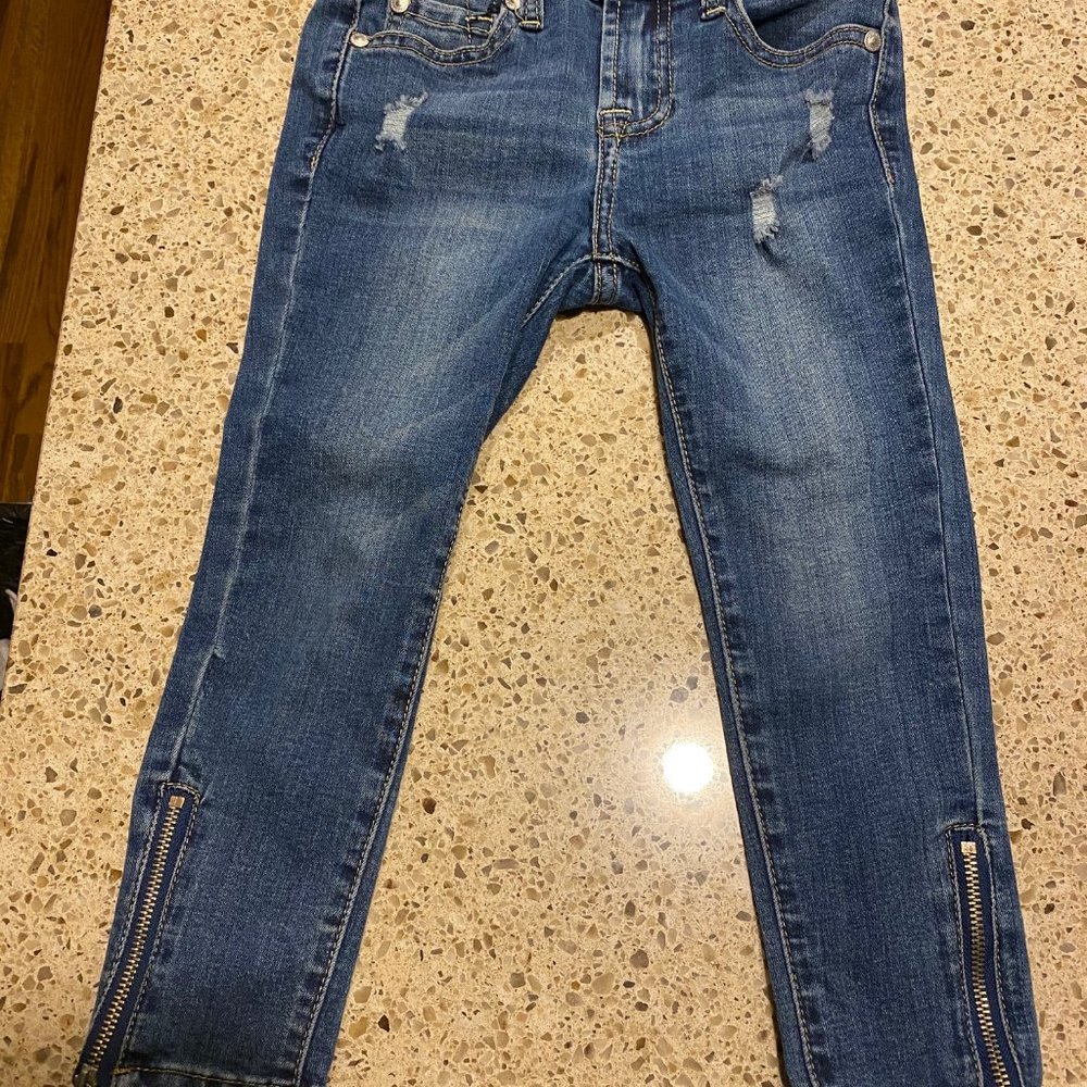 7 for All Mankind - Ankle Skinny Jeans w/Zippers